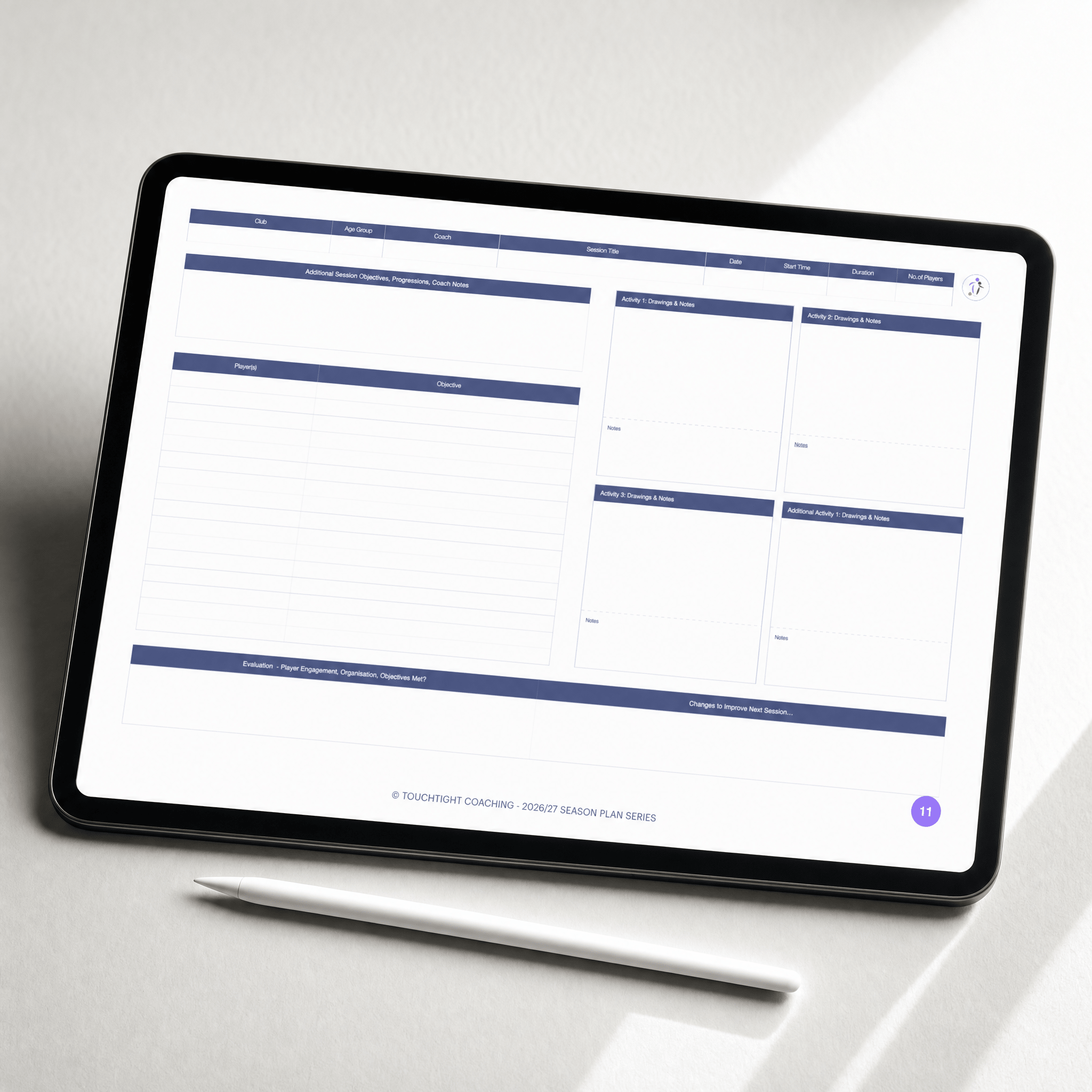 U15-17 Season Plan — session plan template