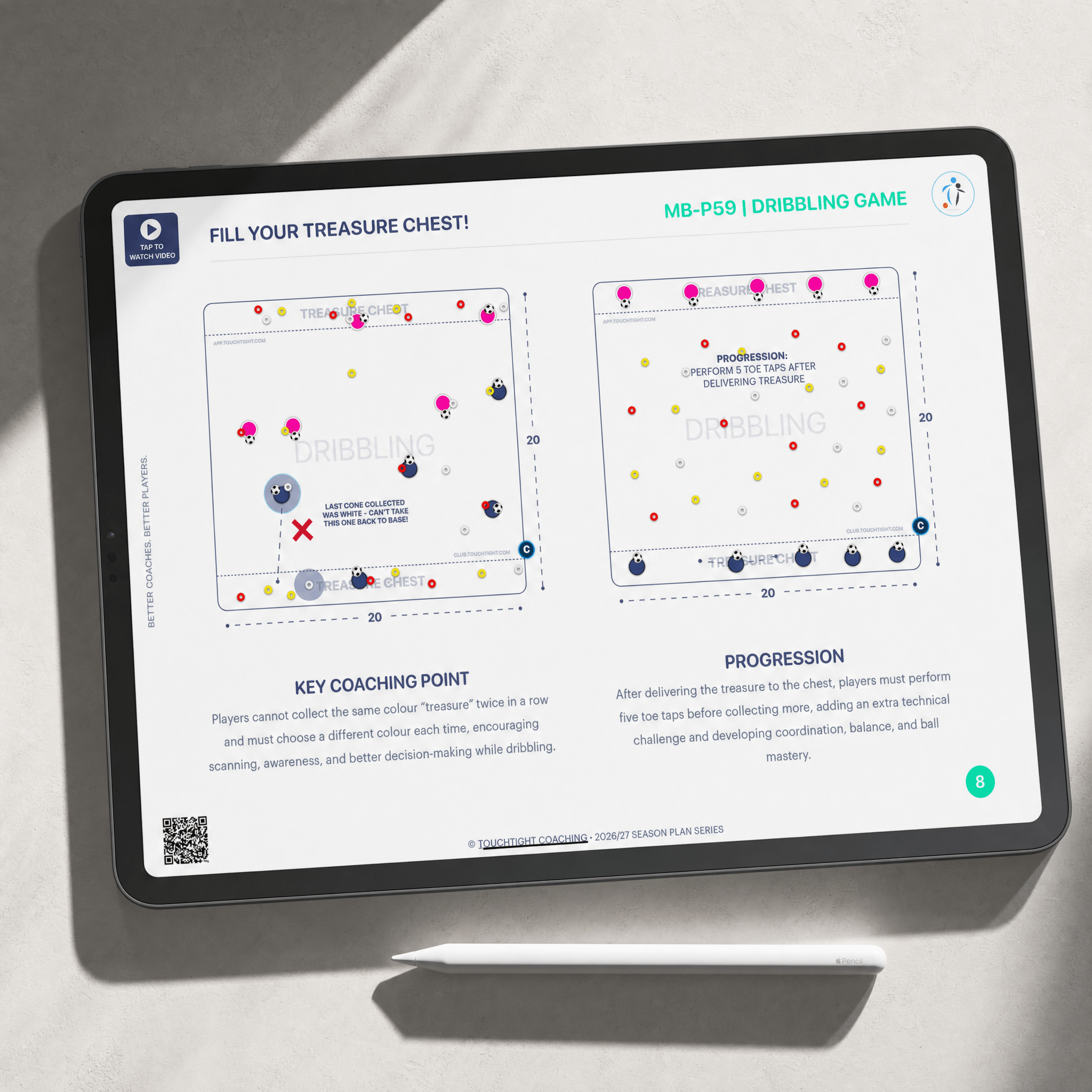 U8 Season Plan — Treasure Chest progression