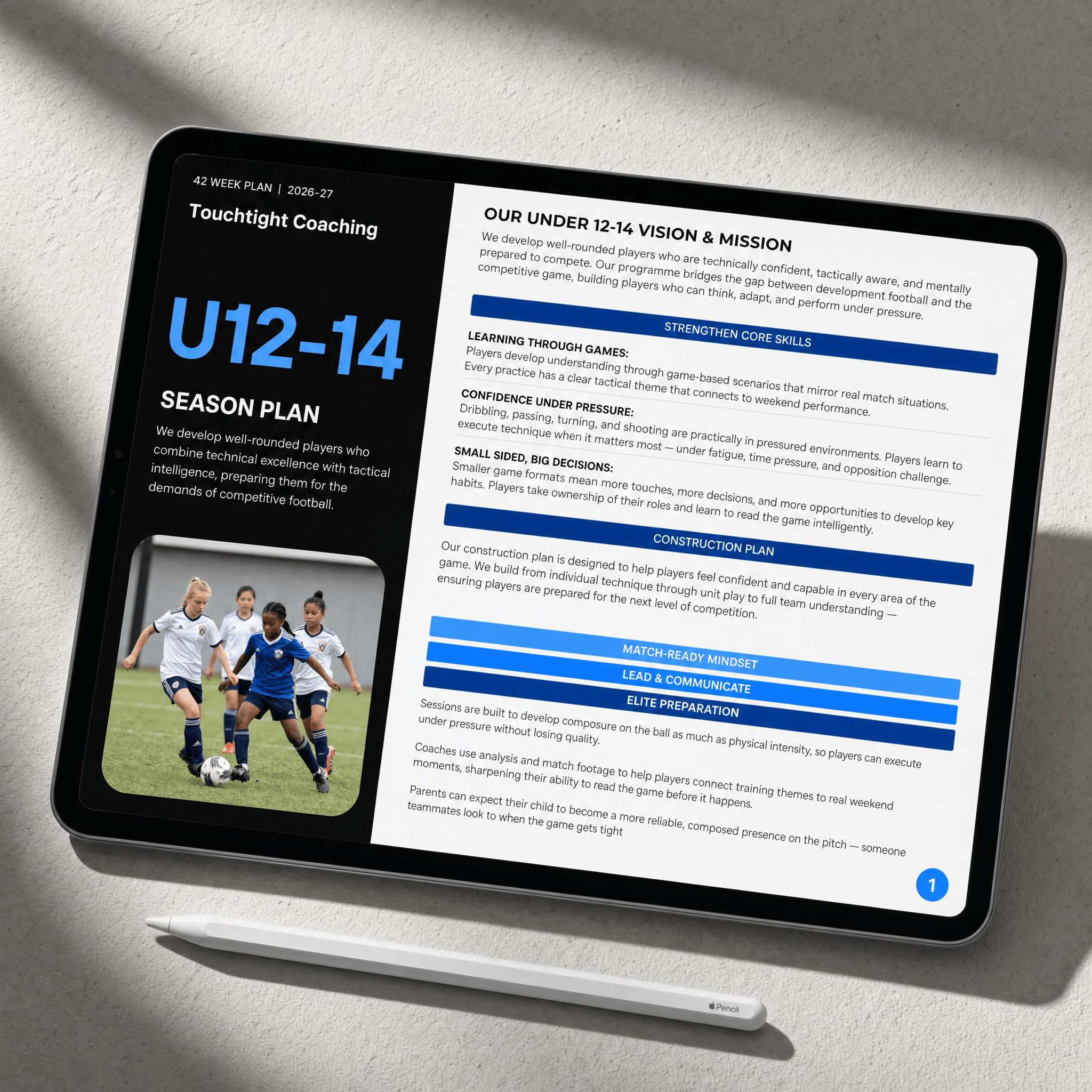 U12-14 Season Plan — vision and mission